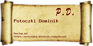 Potoczki Dominik névjegykártya